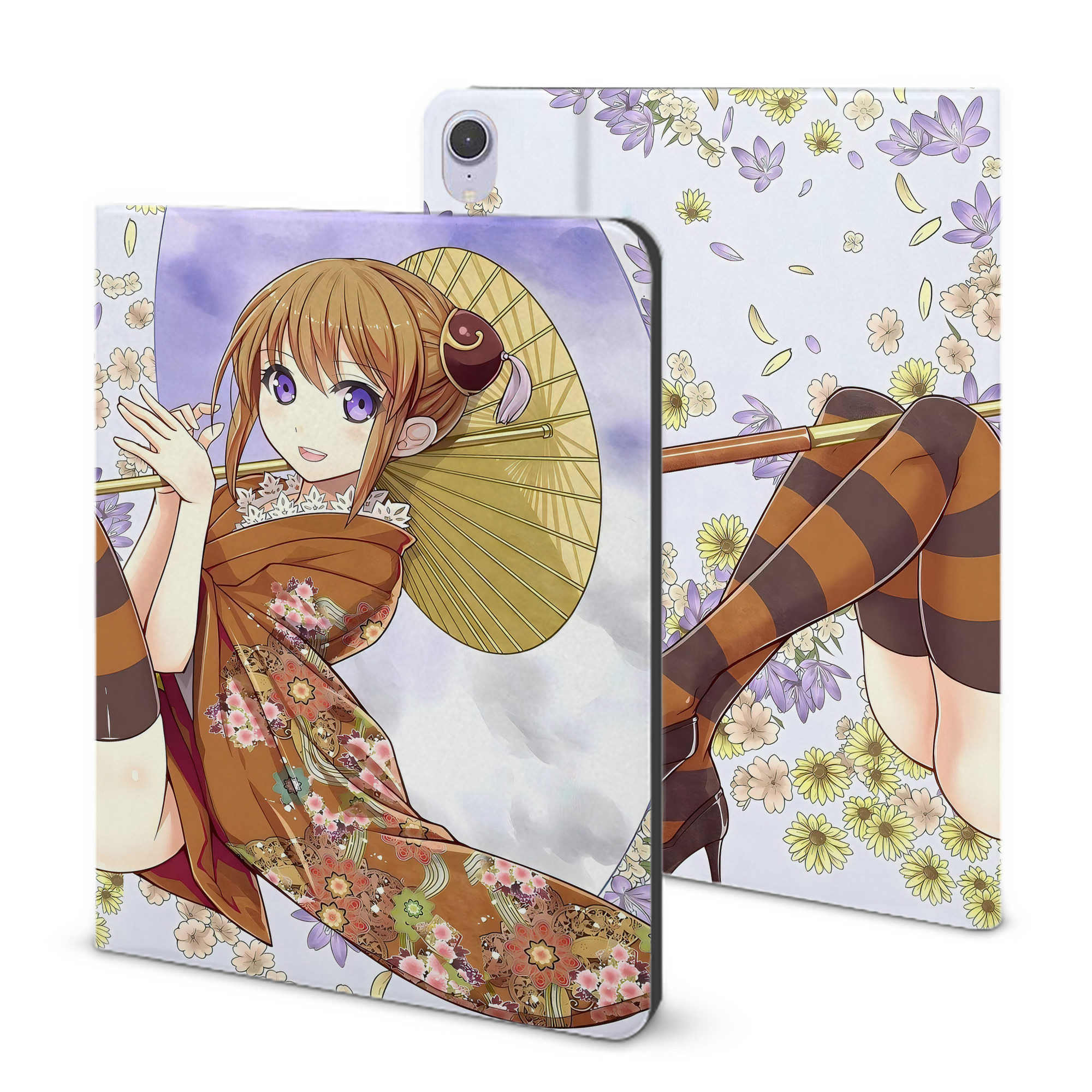 ぎんたま 坂田銀時（さかたぎんとき） 神楽 志村新八（しむら しんぱち） GINTAMA Sakata Gintoki Kagura Shimura Shinpachi IPad ケース ブック型 PUレザー TPU 耐衝撃 軽量 薄型 ペン収納なし 全面保護 IPad 各モデル対応